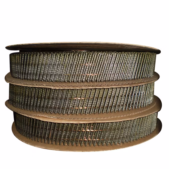 Chiodi per coperture a spirale con saldatura a filo